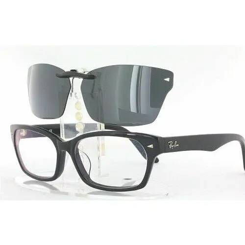 Ray-Ban sunglasses - Ray-Ban RB5130-55X16 Polarized Clip-On Sunglasses - Grey, Revo Blue Mirrored, and 12 other lens s to choose: REVO Blue Mirrored