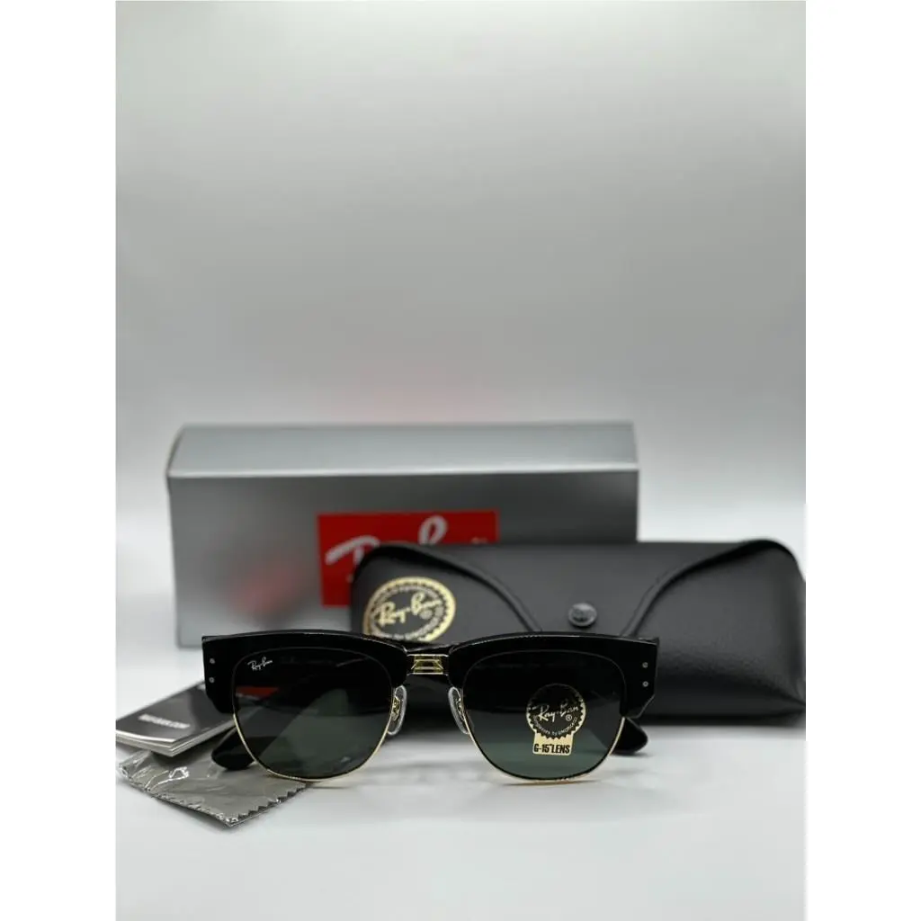 Ray-ban Sunglasses RB0316-S Mega Clubmaster 901/31 Black / Gold with G-15 53 mm