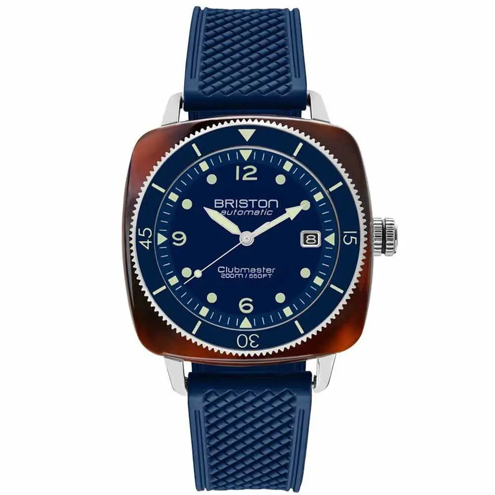 Clubmaster Legend Automatic Diver Acetate Navy Blue Unisex Watch - Brand by Briston