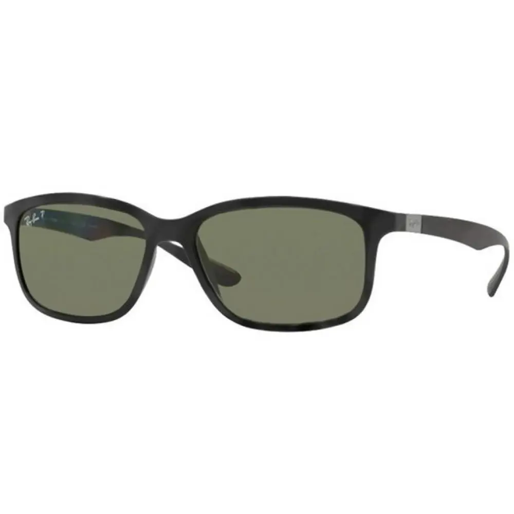 Ray-ban Sunglasses Liteforce RB4215 601S9A Matte Black Green Polarized 57-16-145 - Frame: Black, Lens: Green