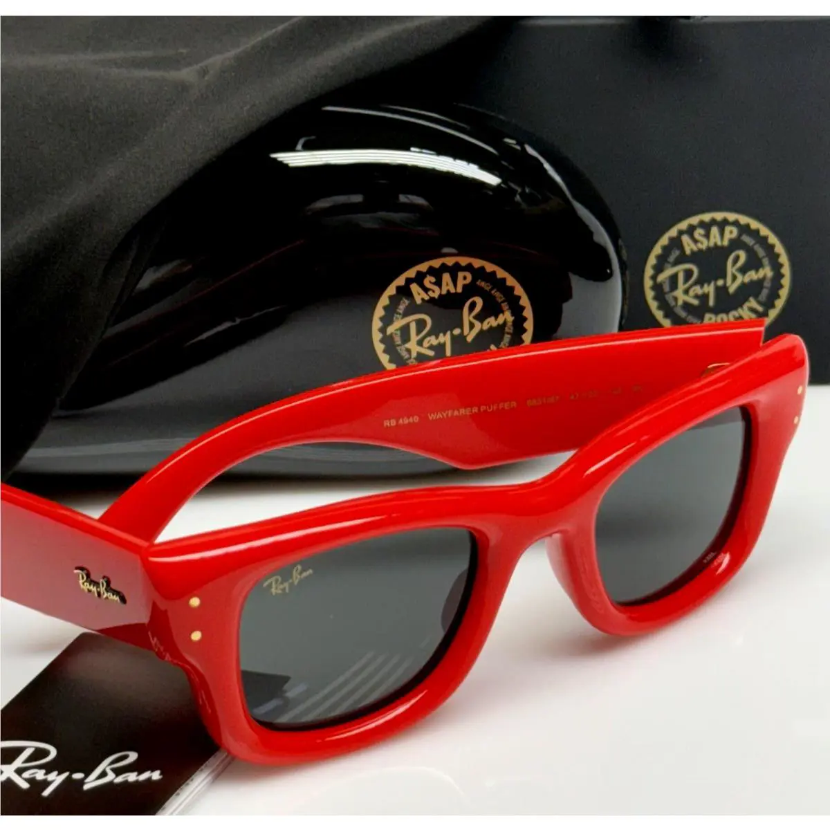 Ray-ban x A$ap Rocky Wayfarer Puffer RB 4940 6831/87 Red + Ultra Black