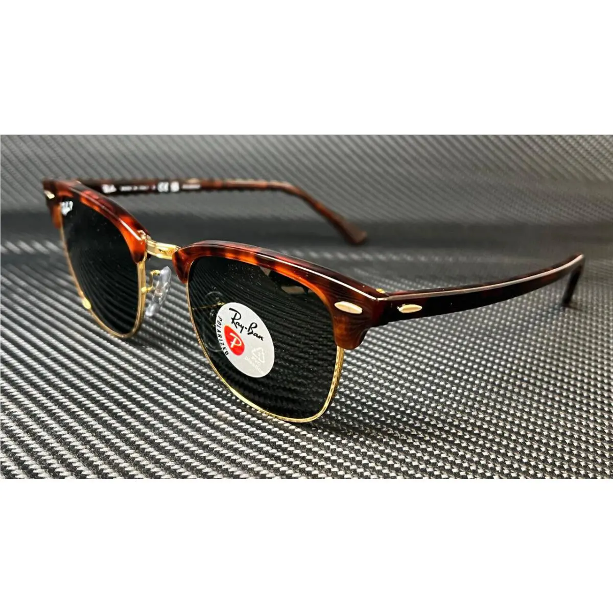 Ray Ban RB3016 990 58 Red Havana Square 55 mm Polarized Unisex Sunglasses