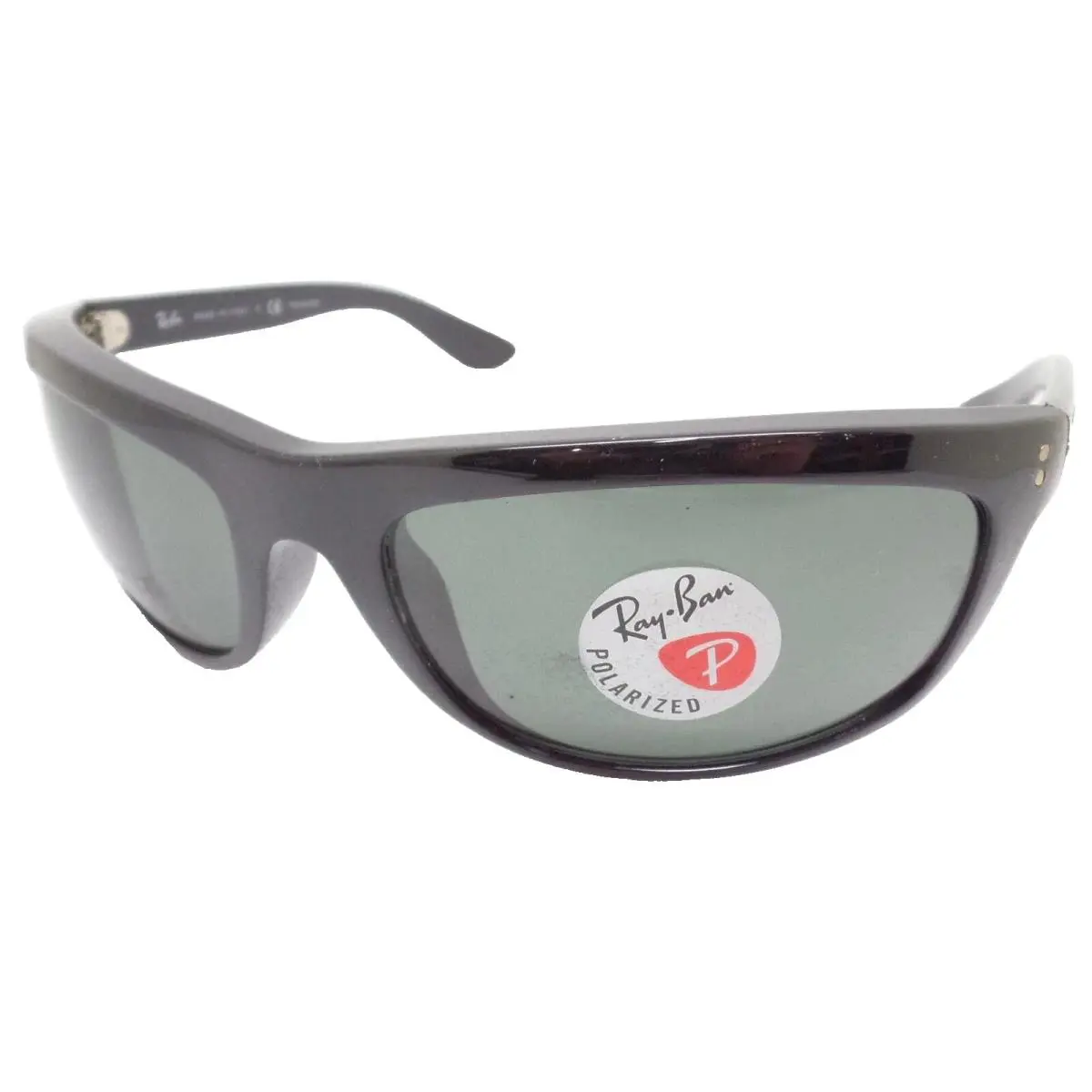 Ray Ban Balorama Polarized 4089 601/58 Black Green 62mm Sunglasses - 901/58 Black, Lens: Polarized Green