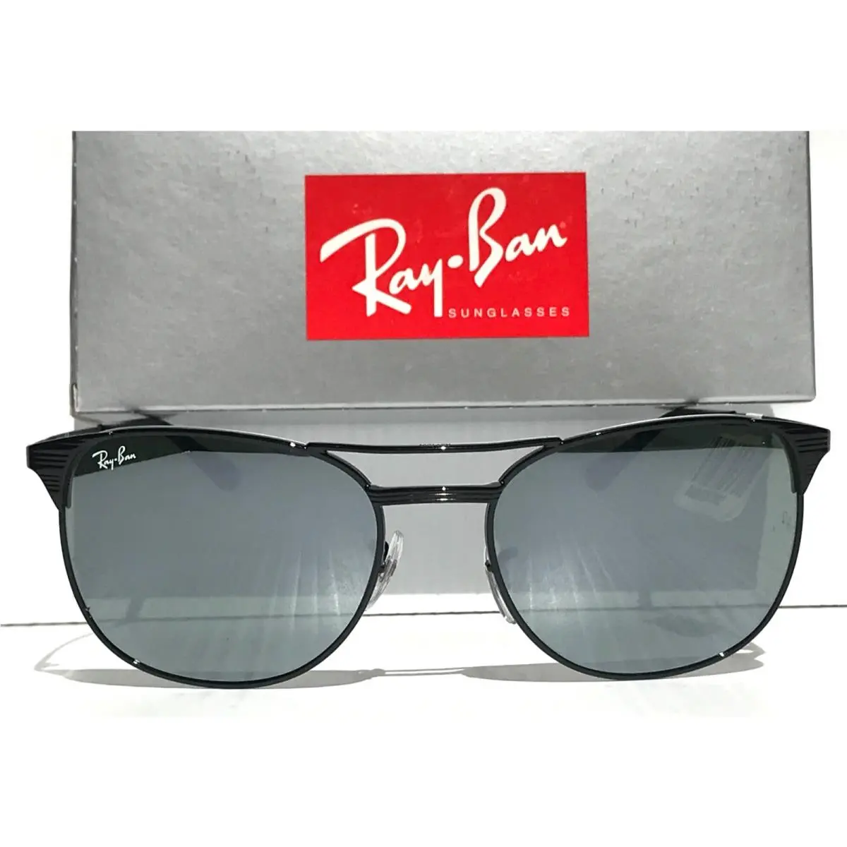 Ray Ban Matte Black Metal Frame Crystal Green Lens Sunglass RB3429-M 002