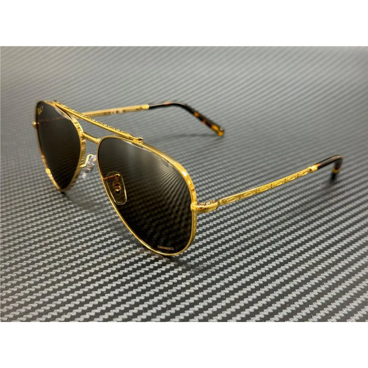 Ray Ban RB3625 9196G5 Gold Polarized Unisex 58 mm Sunglasses