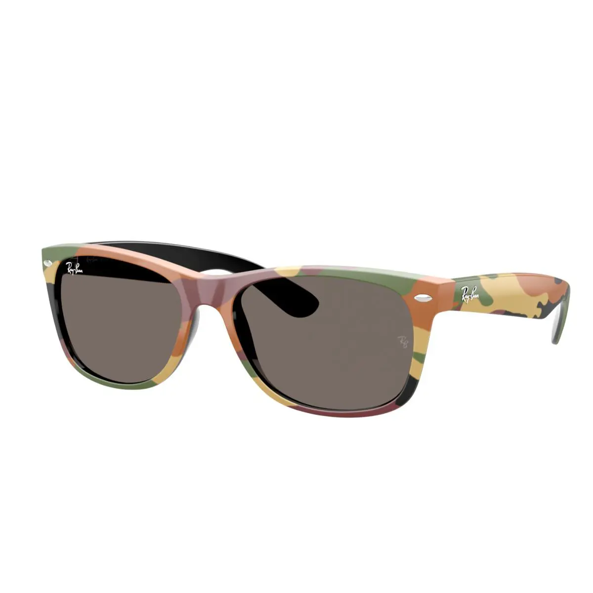 Ray-ban Wayfarer Sunglasses RB 2132 6822/B1 55-18 145 Camo Frame Grey Lenses - Frame: Black & Green Camuflage, Lens: Crystal Green G-15