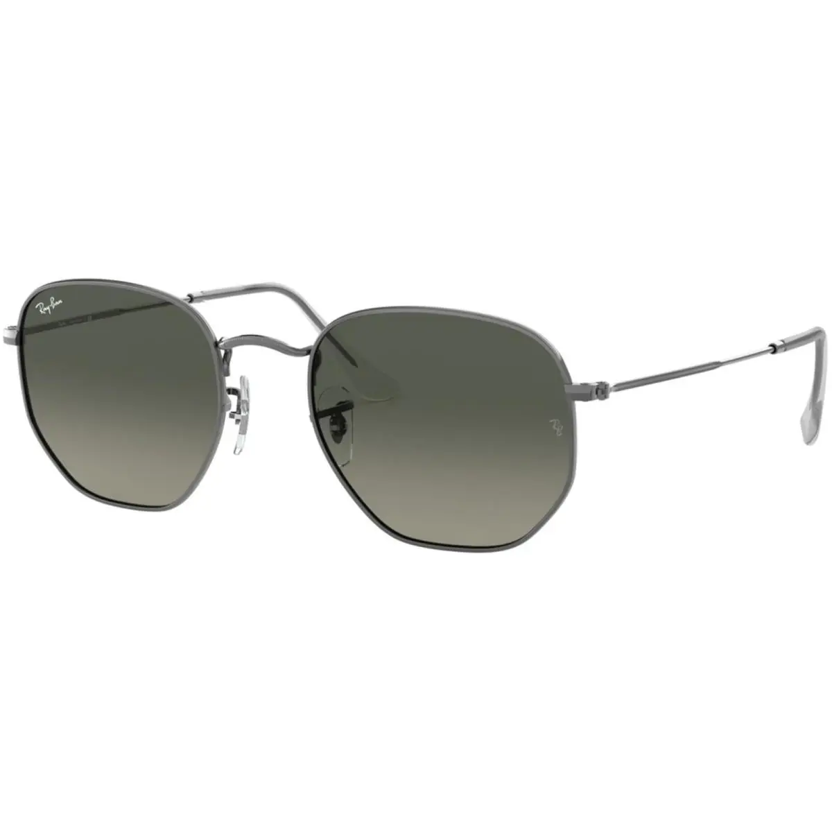 Ray-ban Adult Hexagonal Flat Lenses Gunmetal/grey Gradient 48mm Sunglasses - Frame: Gray, Lens: Gray