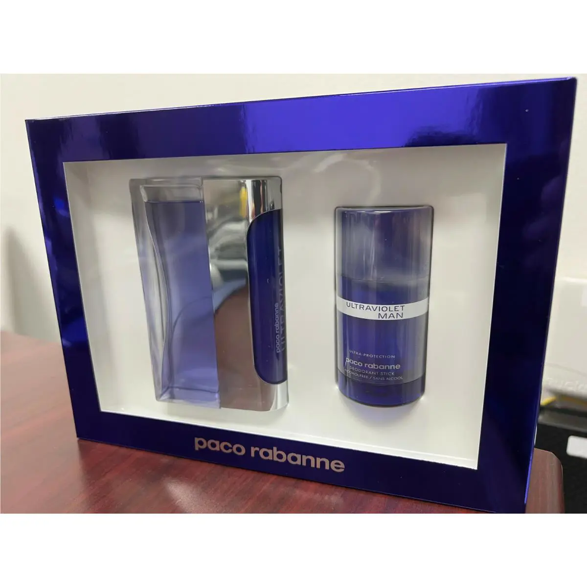Ultraviolet Man Paco Rabanne 2 Pieces Set :3.4 Edt Spray +2.1 oz Deodorant Stick