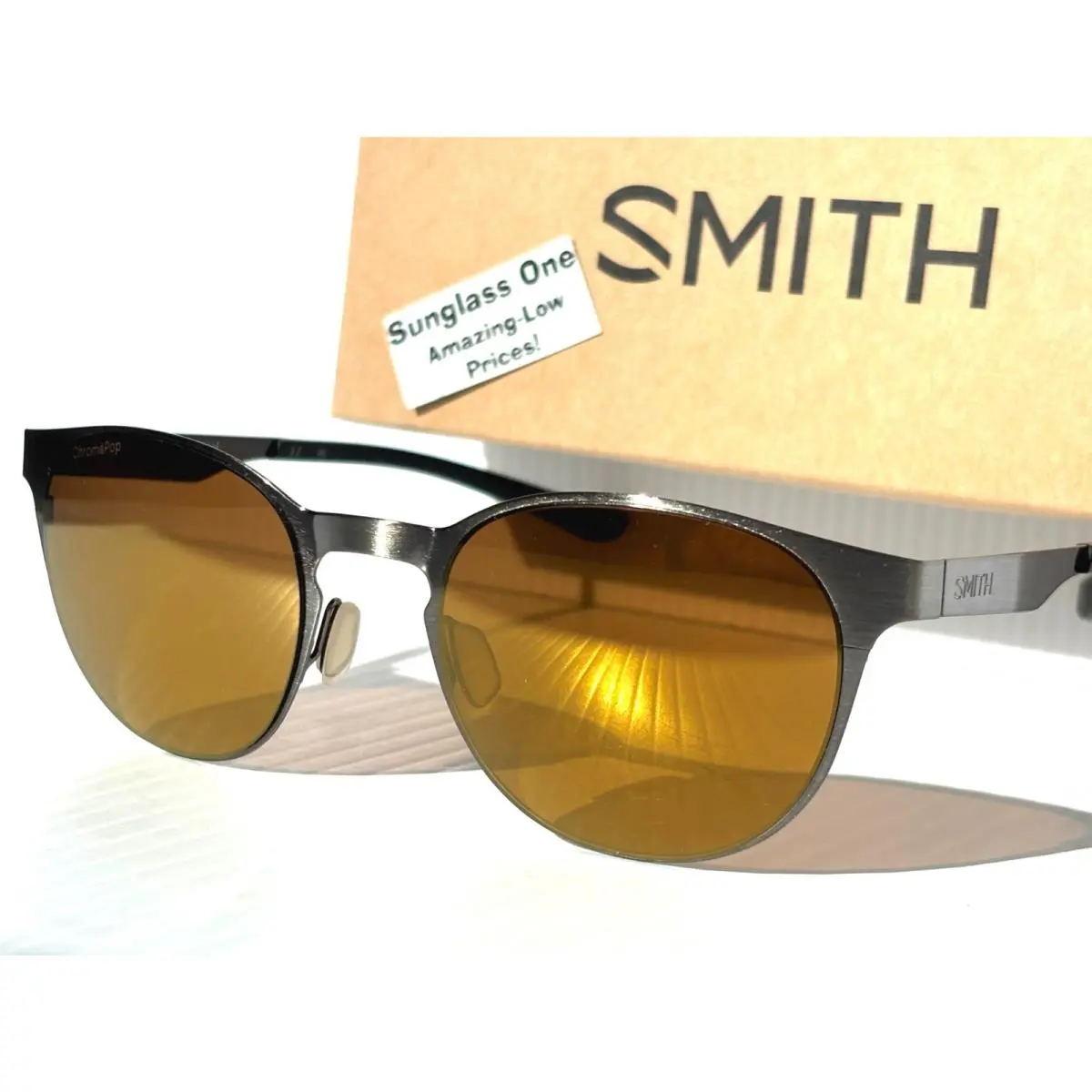 Smith Optics Eastbank Metal Gunmetal Chromapop Polarized Bronze Mirror Sunglass