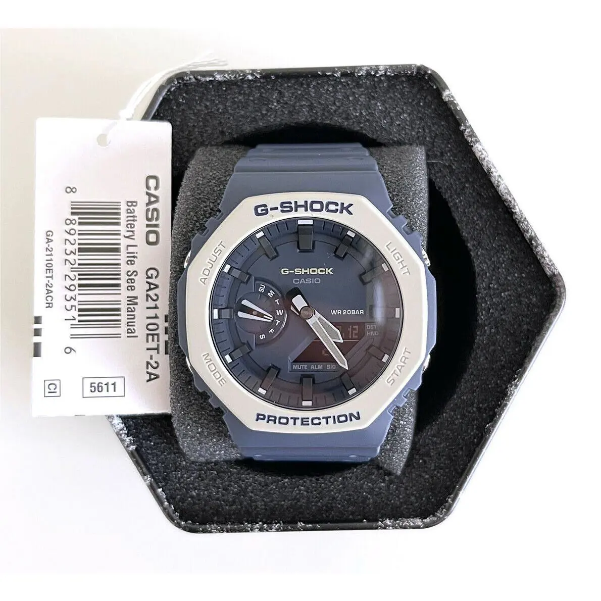 G-shock Men`s GA2110ET-2A Analog-digital Watch Blue/grey New/// by Casio