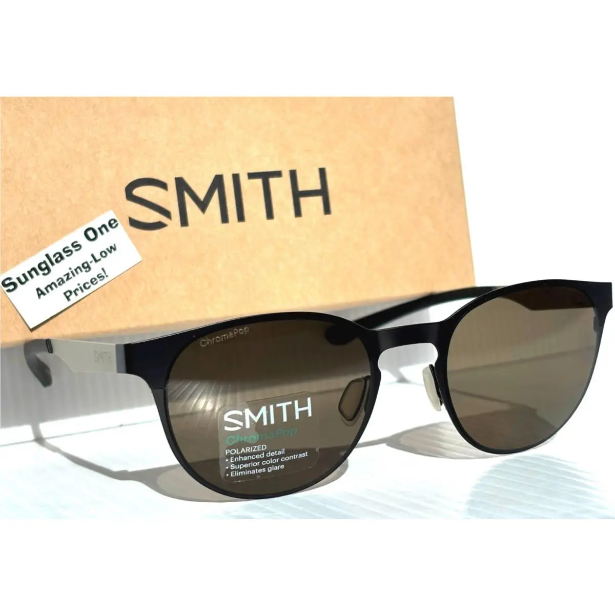 Smith Optics Eastbank Metal Matte Black Chromapop Polarized Grey Green Sunglass