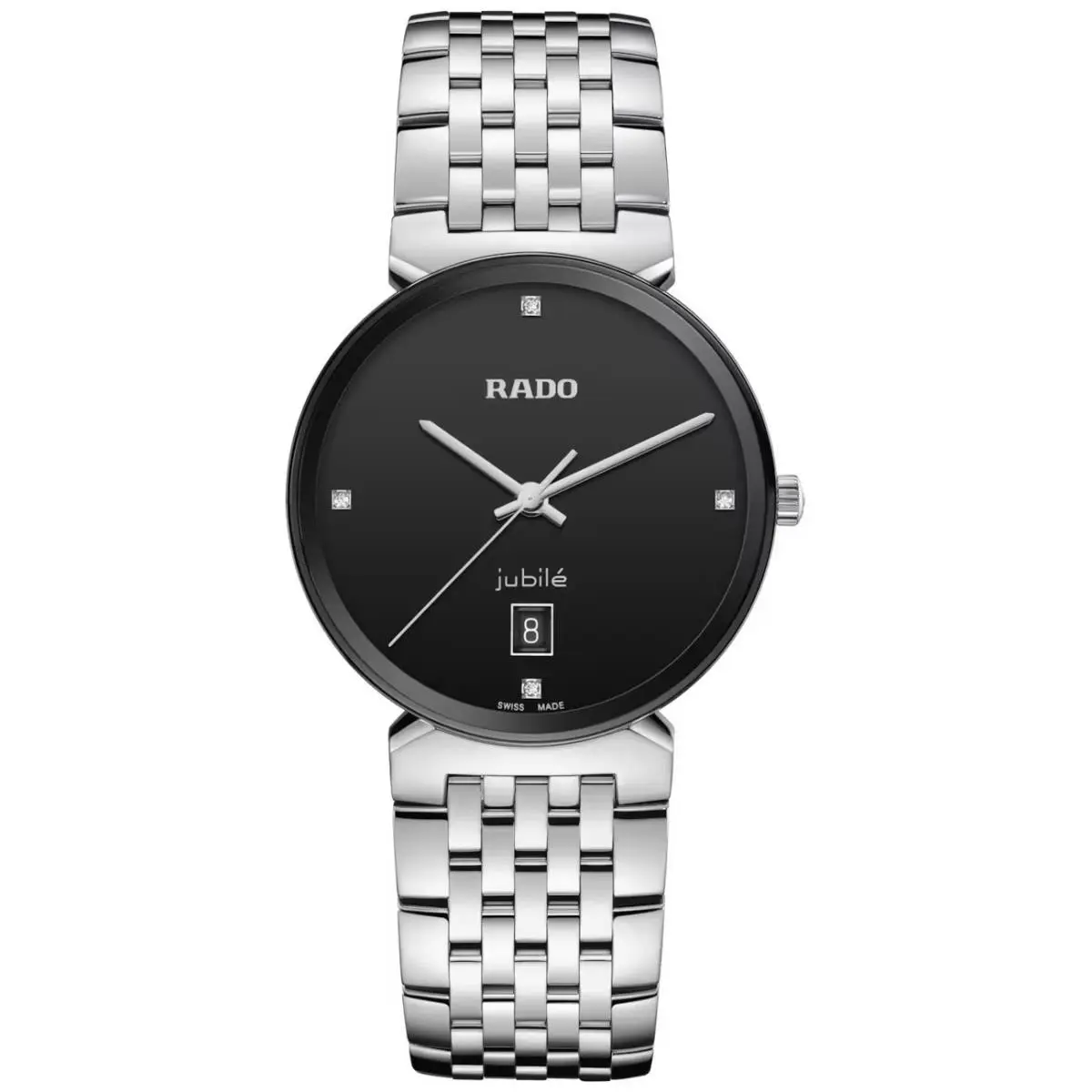 Florence Diamonds Quartz Black Dial R48912713 Unisex by Rado