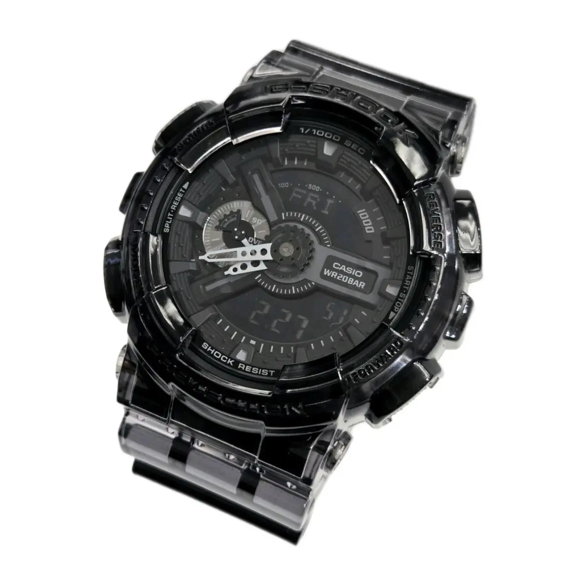 Casio G Shock Analog Digital GA110SKE-8 GA110SKE Clear Grey Skeleton GA110