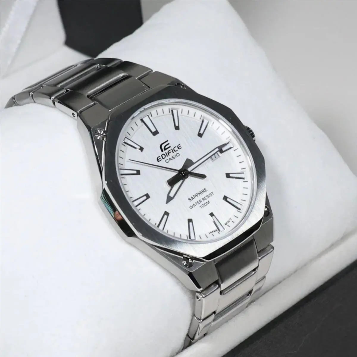Casio Edifice Men`s Silver Dial Stainless Steel Sports Watch EFR-S108D-7AVUEF