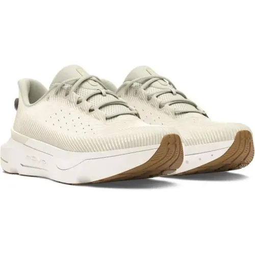 Men Under Armour 3027190 200 UA Hovr Infinite Pro Beige Sneakers Shoes - BEIGE/WHITE