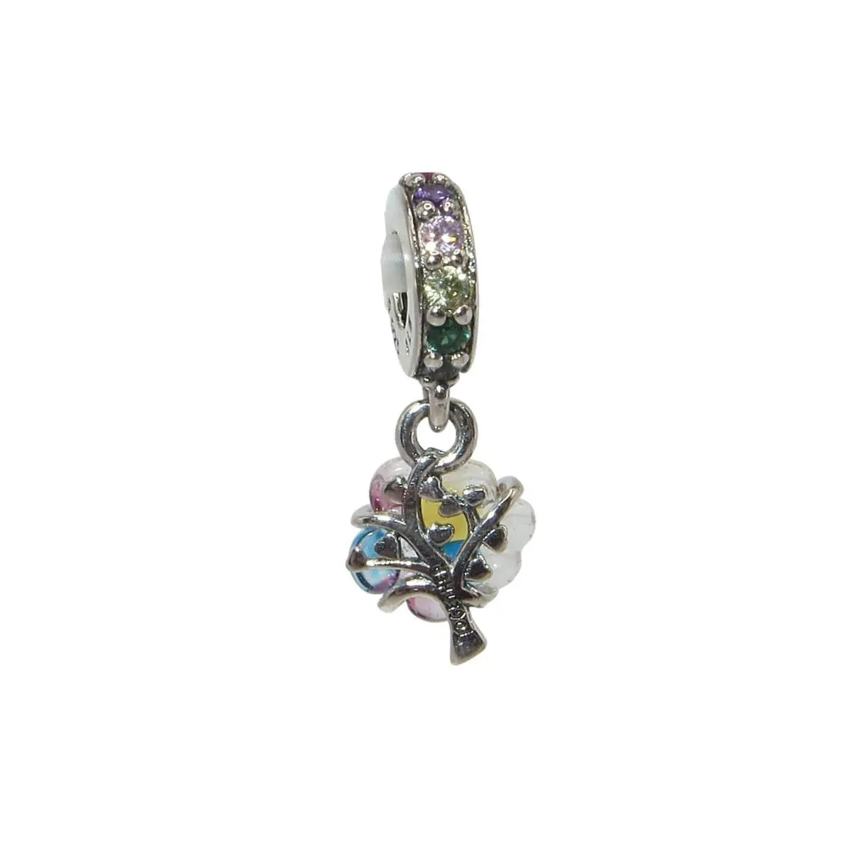 Rare Togetherness Tree Multicolor CZ Murano Glass .925 Charm 790768C01 by Pandora