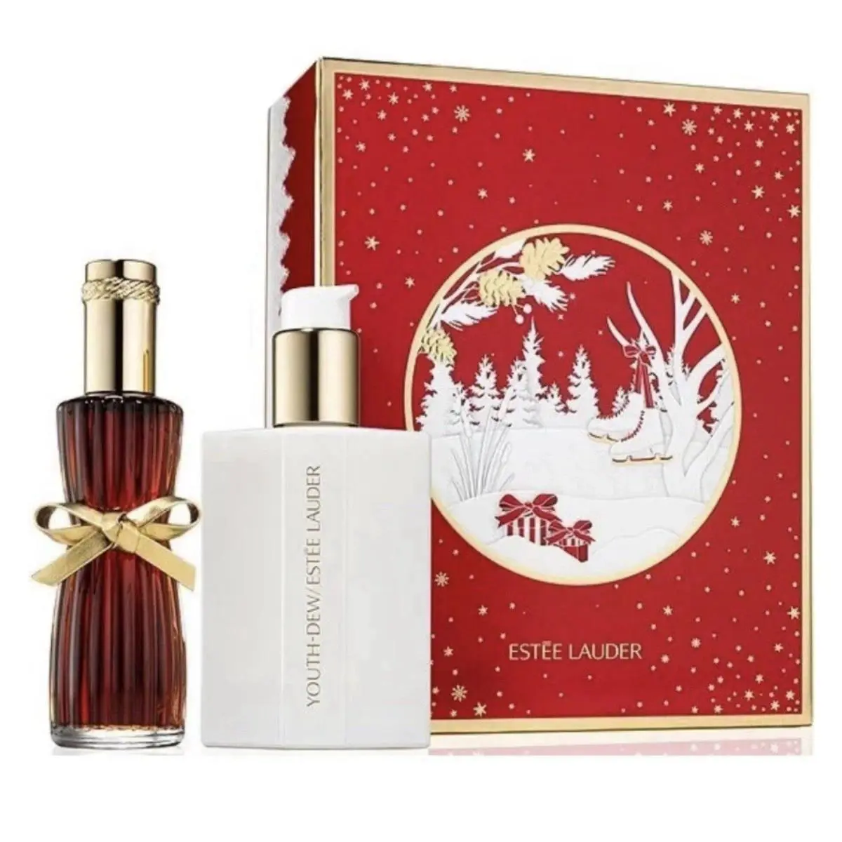 Estee Lauder Youth Dew 2PCE Set 2.25 OZ Edp Spray 3.1 OZ Body Lotion For Women
