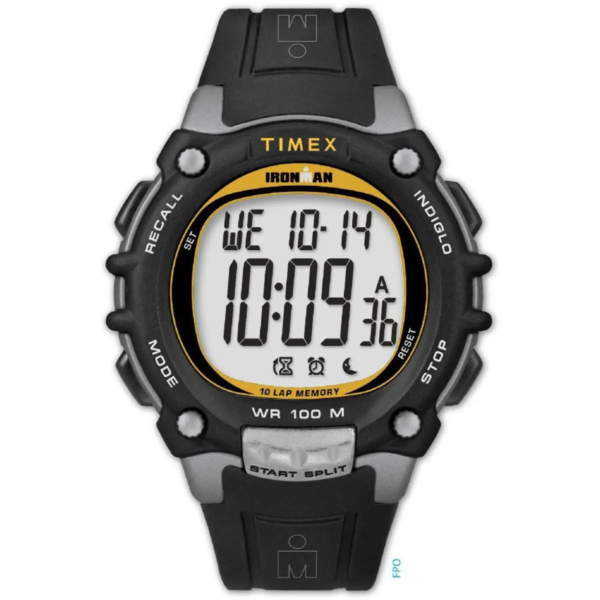 TW5M64600 Men`s Digital Ironman Essential E10 44mm Black Strap Watch by Timex