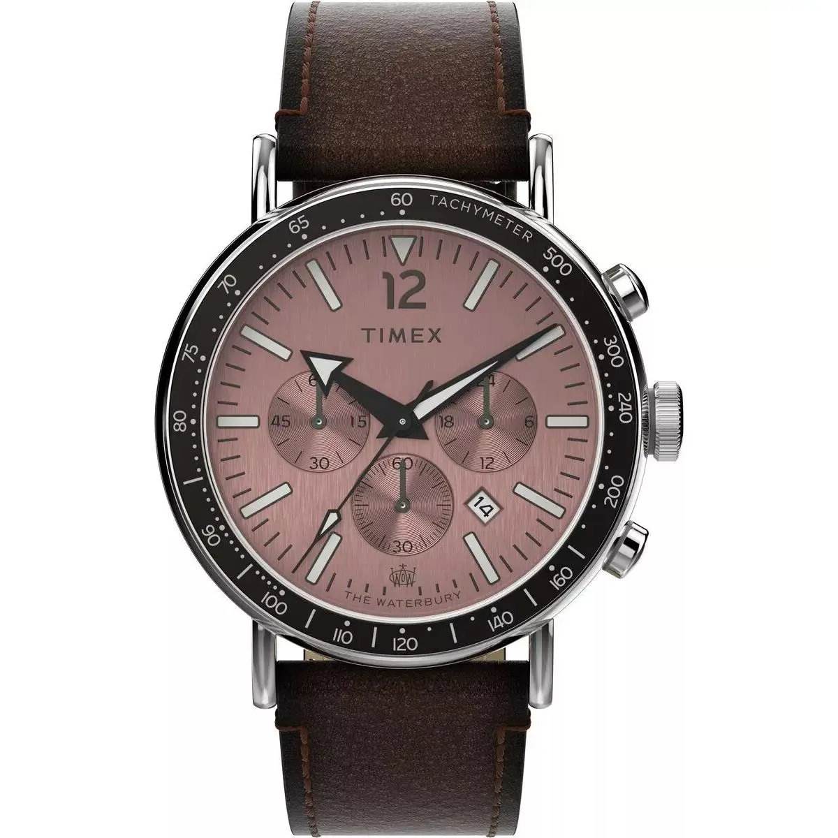 Timex Waterbury Chrono Brown Wristwatch TW2W47300 For Men - Brown