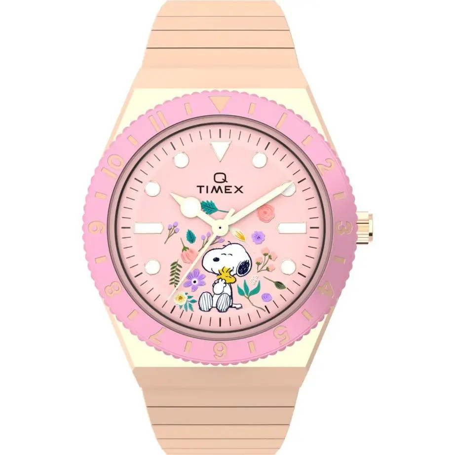 Q Timex Peanuts Snoopy Woodstock Edition Ladies Watch TW2W83800