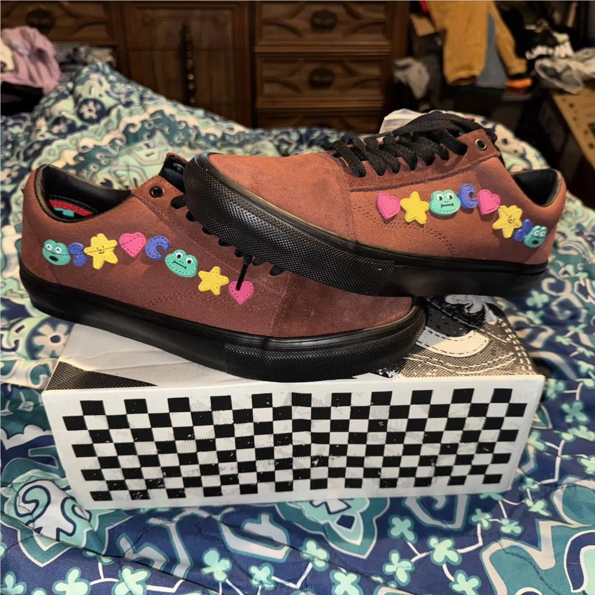 Vans shoes - Skate Old Skool x Frog Skateboards Brown/Black Shoes - VN0A5FCBY49 - Brown/Black/Multicolor (UPC: 196570138806) 0