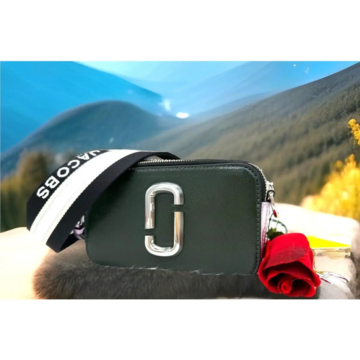Marc Jacobs The Snapshot Tri-color Saffiano Leather Crossbody-multi by Marc By Marc Jacobs