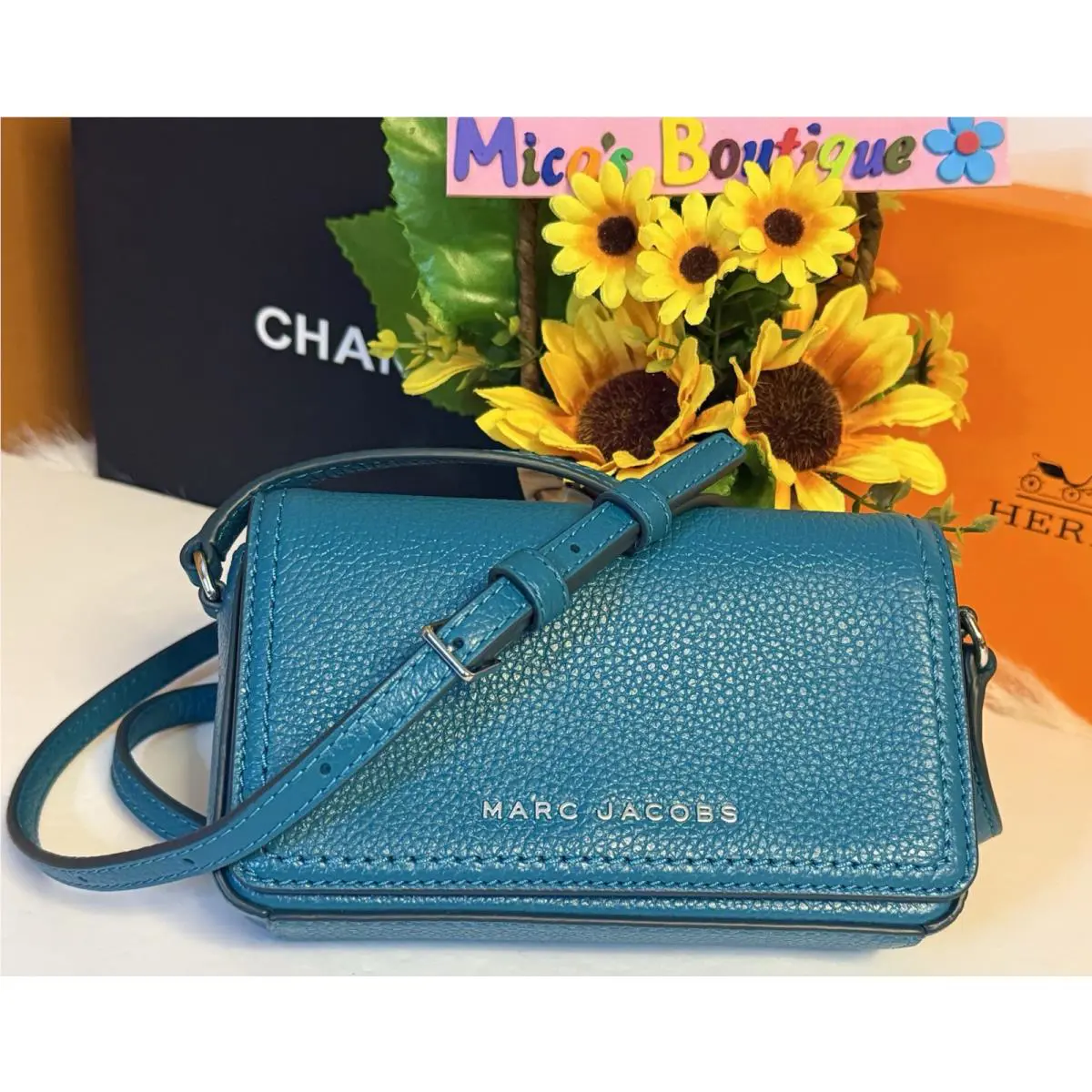 🆕 Marc Jacobs Groove Leather Mini Bag Blue Green