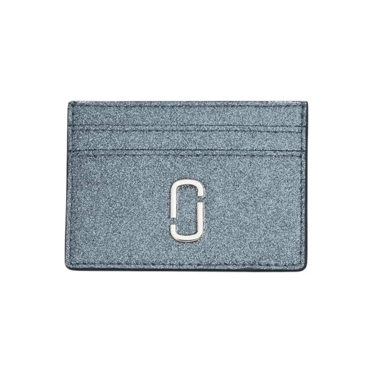 Marc Jacobs The Galactic Glitter J Marc Card Case in Silver