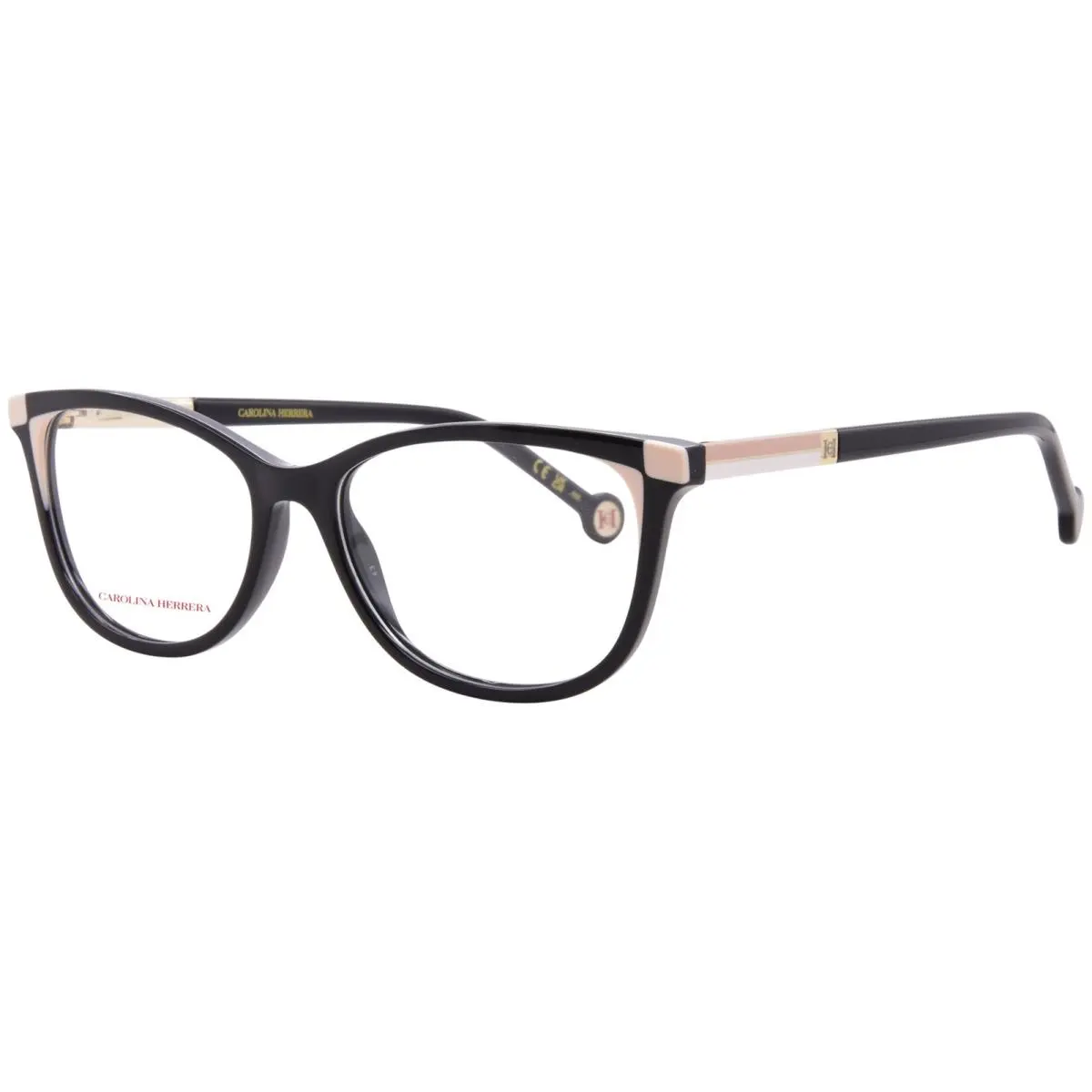 Carolina Herrera HER-0163 Kdx Eyeglasses Women`s Black/nude Full Rim 51mm - Frame: Black