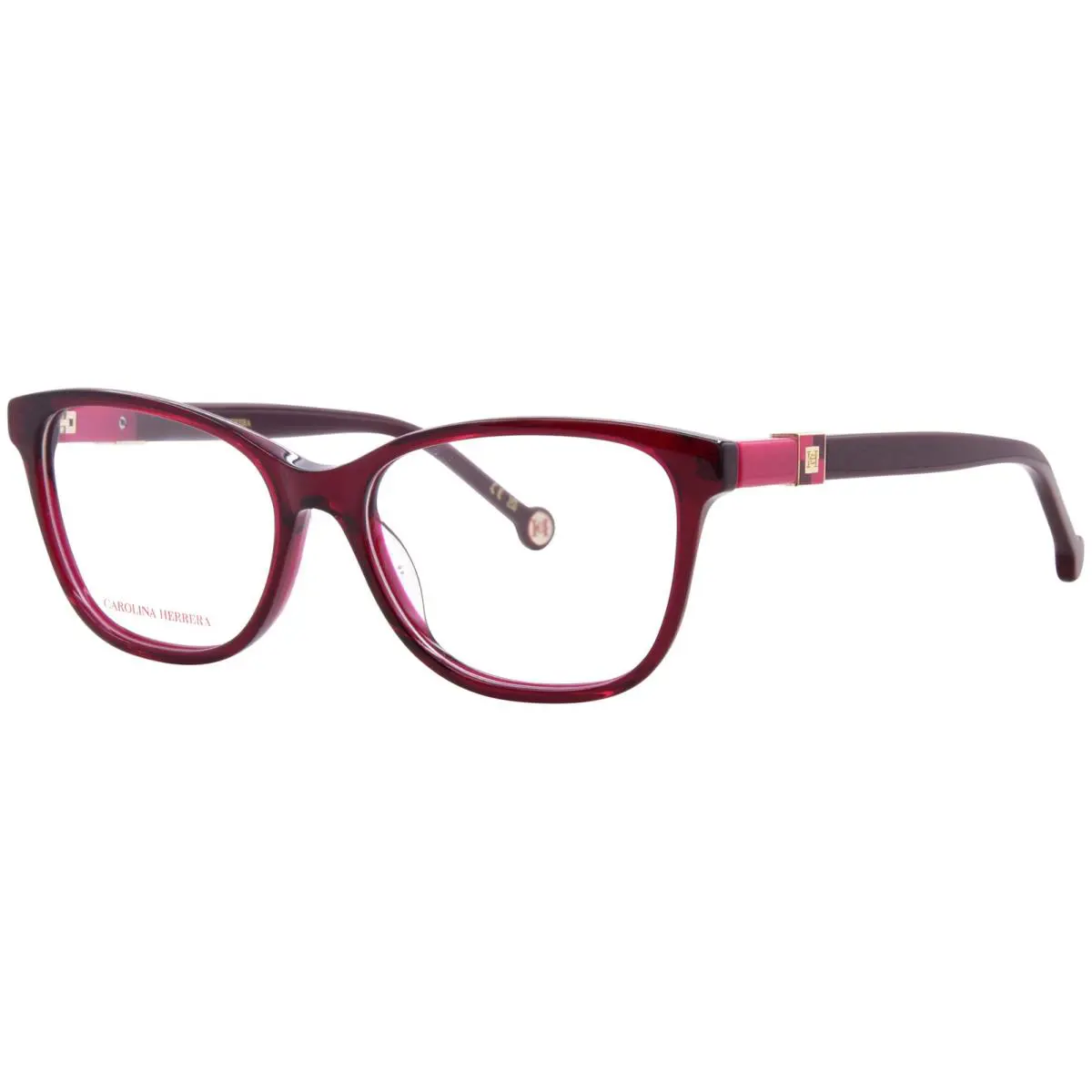 Carolina Herrera HER-0276/G Lhf Eyeglasses Women`s Burgundy Full Rim 55mm - Frame: Red
