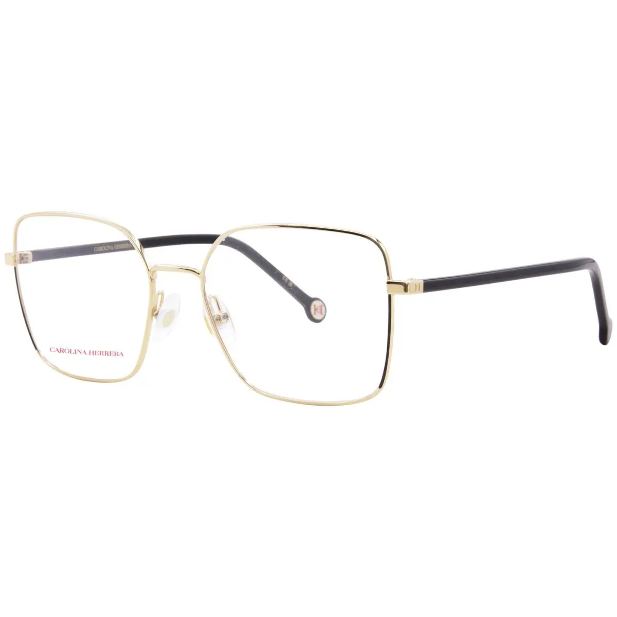 Carolina Herrera HER-0248 Rhl Eyeglasses Women`s Gold/black Full Rim 55mm - Frame: Gold