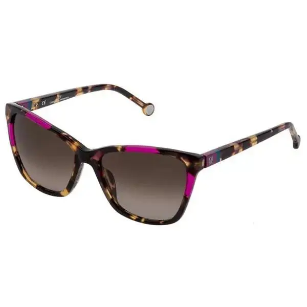 Carolina Herrera SHE844V 0AEN Purple-havana Sunglasses 56mm / / - Frame: Brown, Lens: Brown
