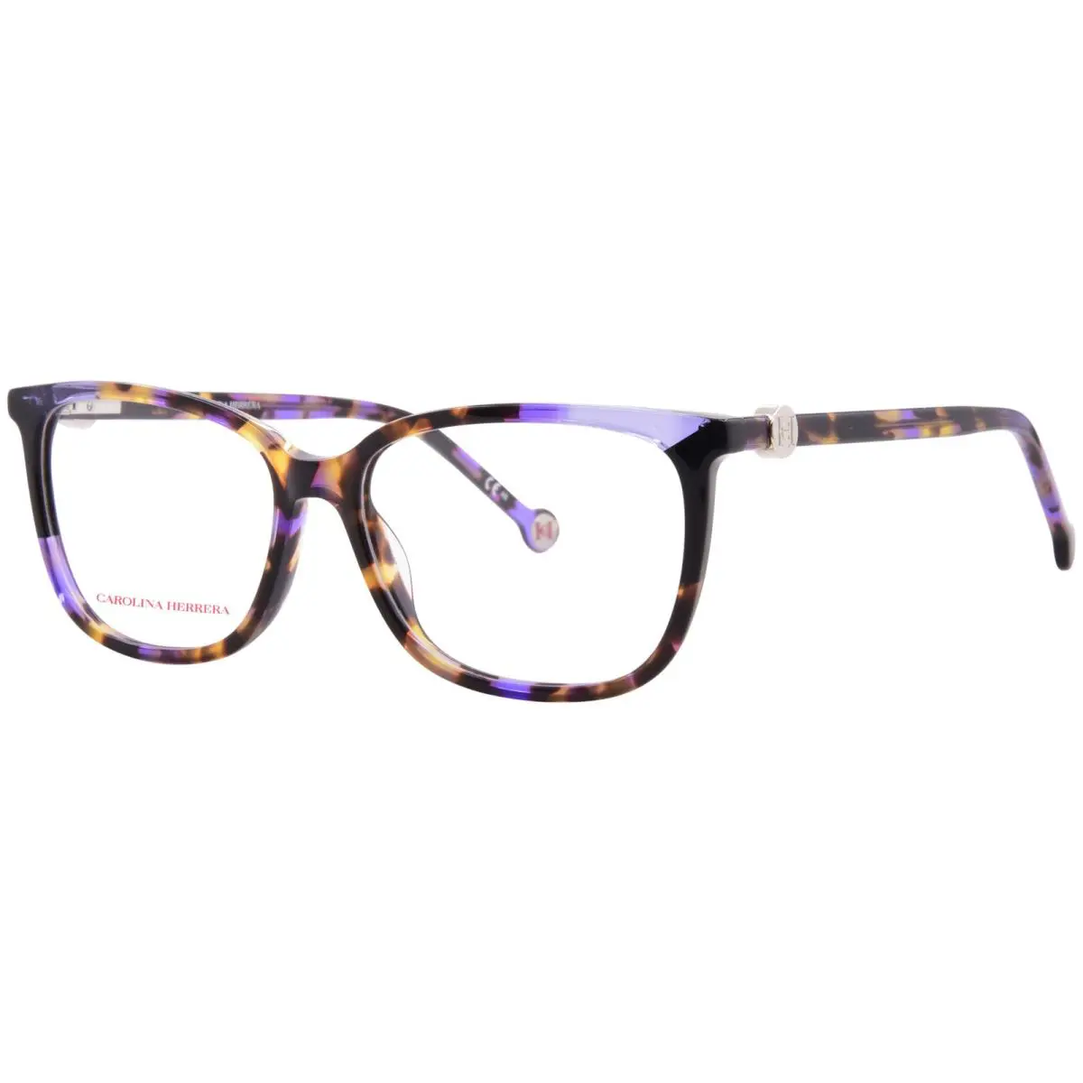 Carolina Herrera CH-0055 F0T Eyeglasses Women`s Violet Havana Full Rim 54mm - Frame: Purple
