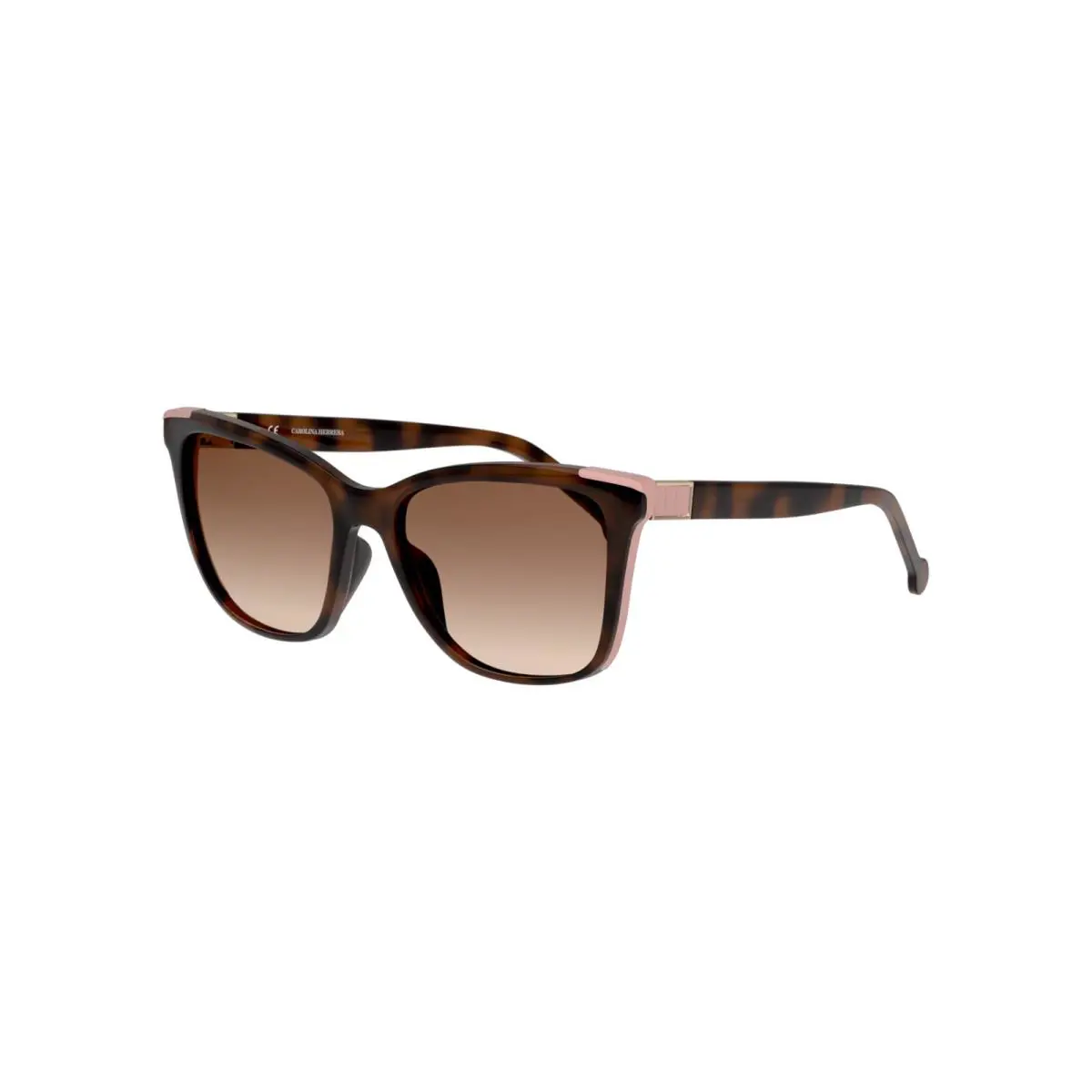 Carolina Herrera She 871V 0752 Havana-pink Sunglasses 52mm / / - Frame: Black, Lens: Gray