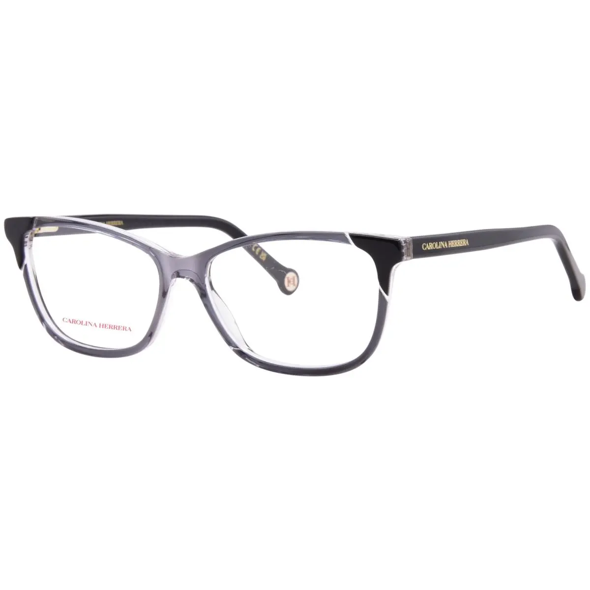 Carolina Herrera HER-0284 R6S Eyeglasses Women`s Grey/black Full Rim 53mm - Frame: Gray