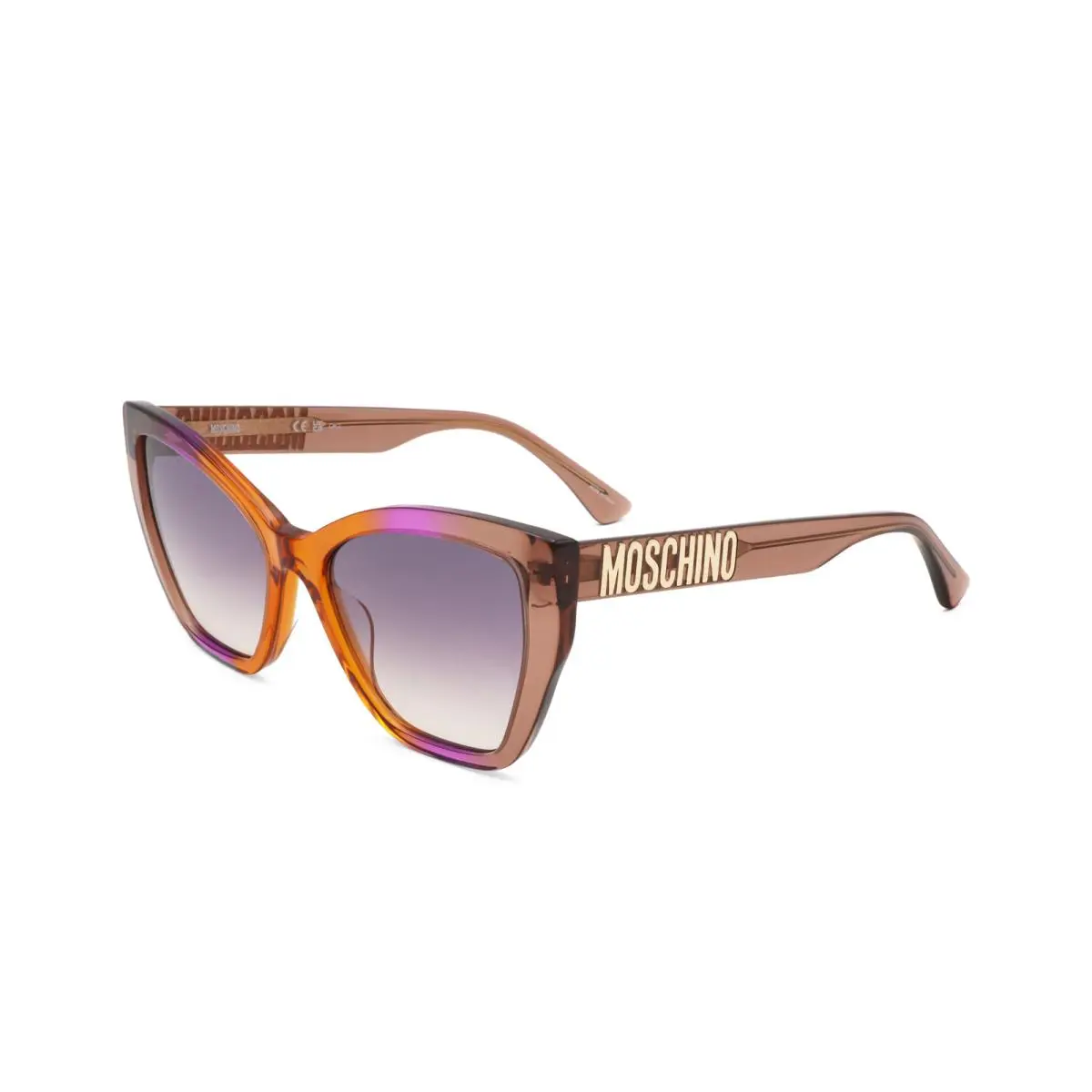 Women`s 55mm Brown Orange Sunglasses MOS155S-012J-FF by Moschino