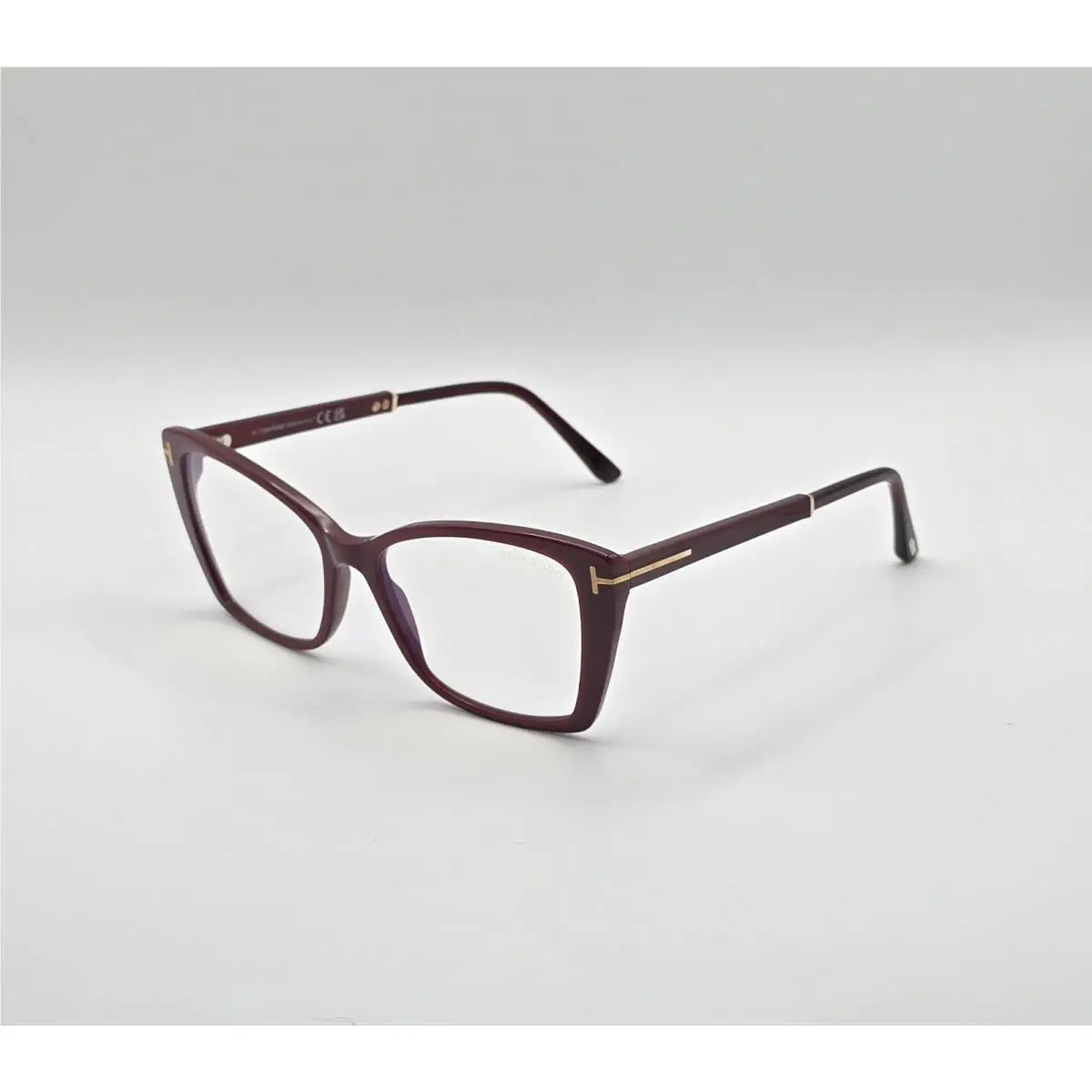 Tom Ford TF5893B 069 Shiny Bordeaux Frame Blue Block Lens 55 mm Eyeglasses