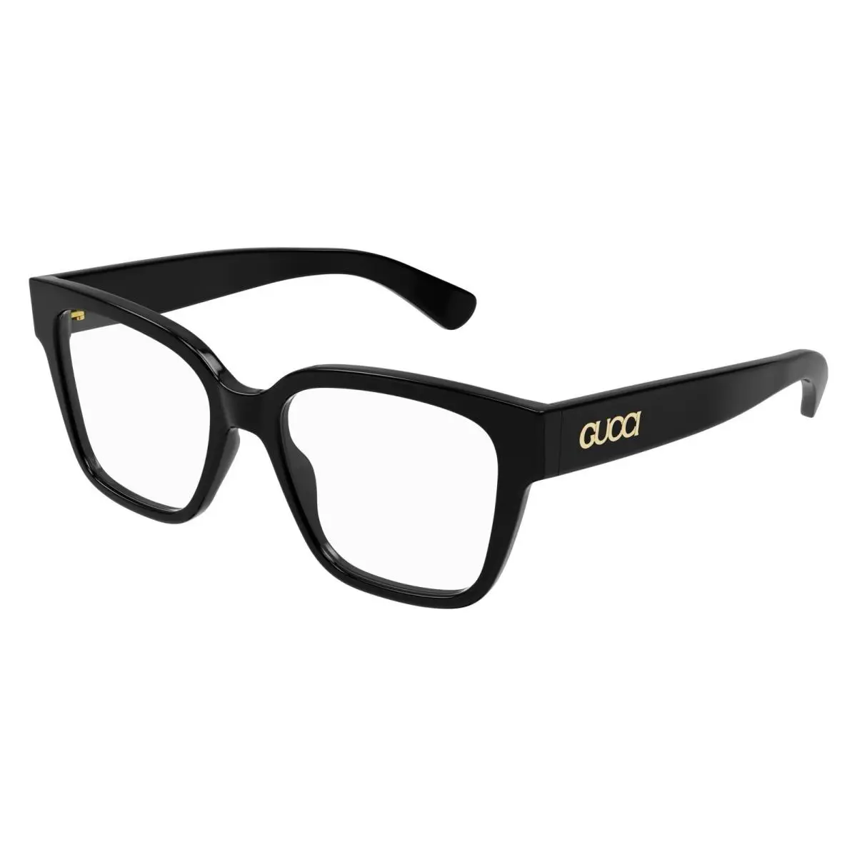 Gucci GG1791O 005 Black Gold Square 53mm Eyeglasses Rxable Frames