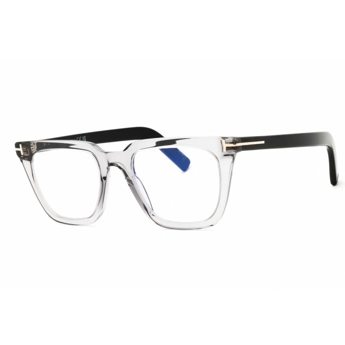 Men`s Eyeglasses Grey/black Acetate Rectangular Full Rim FT5963-B 020 by Tom Ford