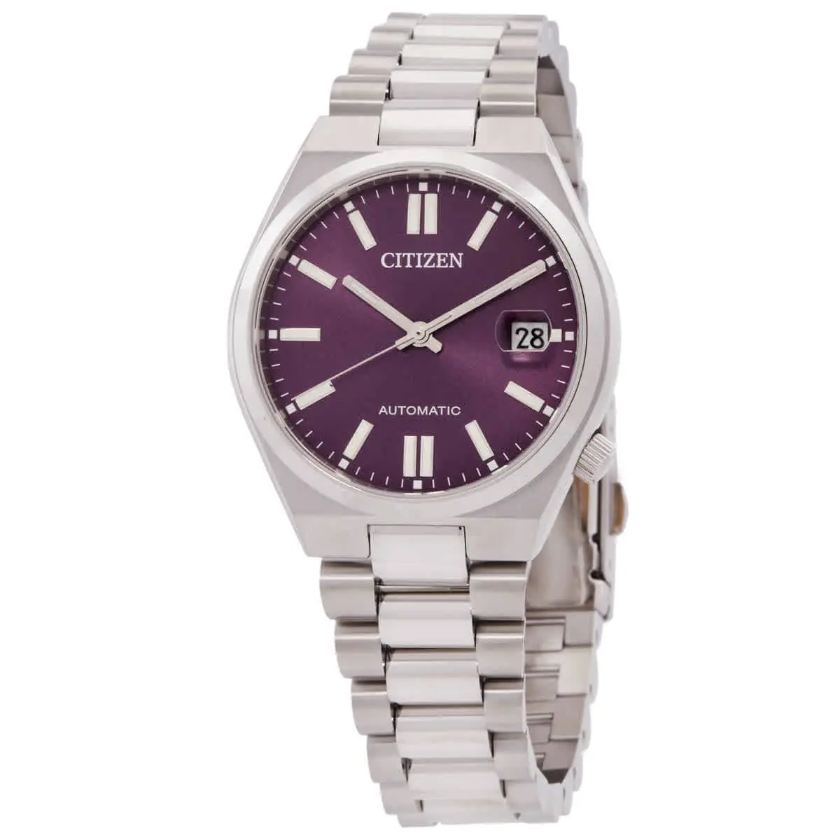 Citizen Tsuyosa Automatic Purple Dial Watch NJ0200-50W - Purple, Dial: Purple, Band: Silver-tone