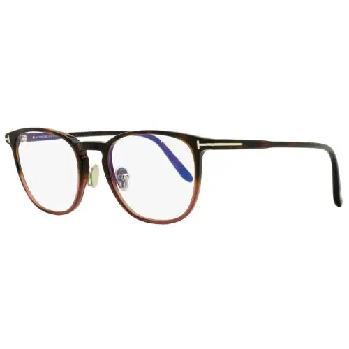 Tom Ford FT 5700B 054 Shiny Red Havana Blue Block Eyeglasses 54mm