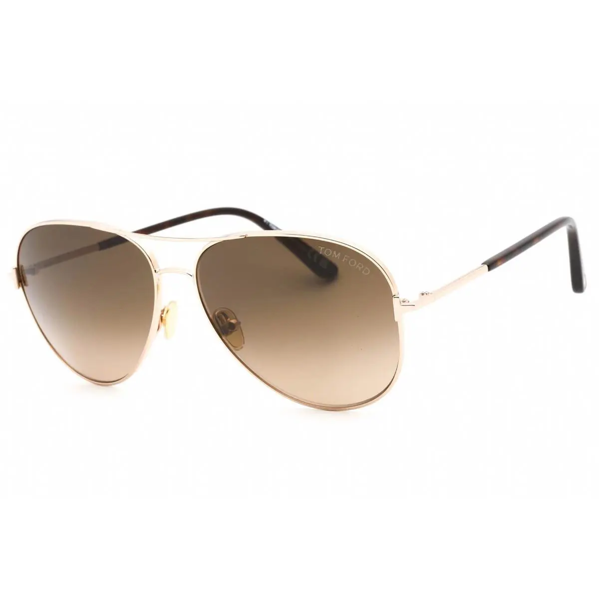 Tom Ford Unisex Sunglasses FT0823 Clark 28F Shiny Rose Gold /brown 59mm - Frame: Shiny Rose Gold