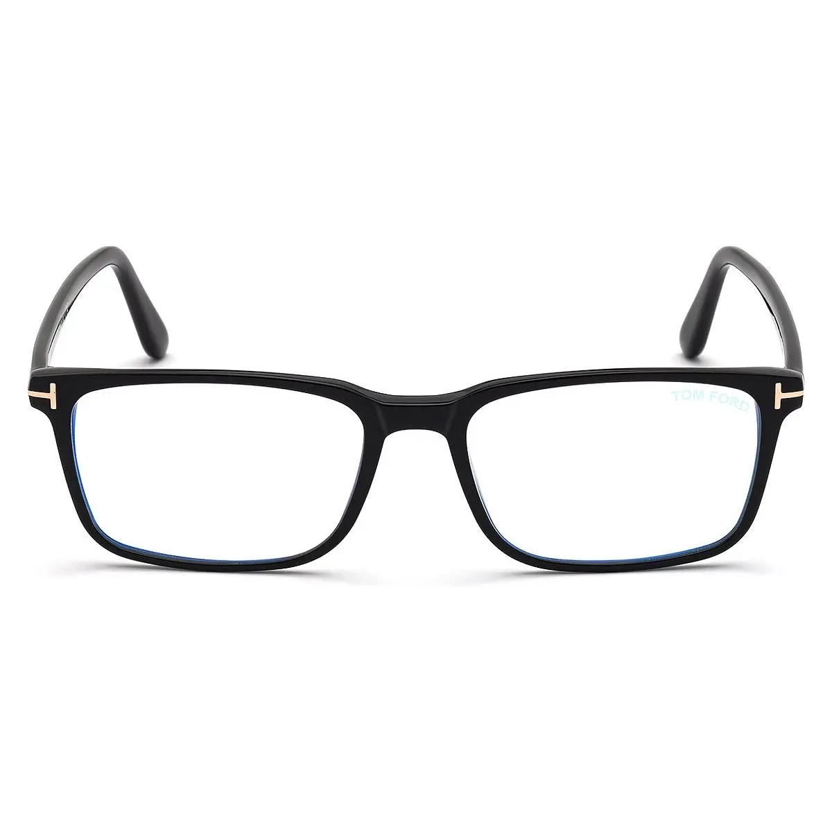 Tom Ford FT5735-B Eyeglasses Men Shiny Black Rectangle 56mm