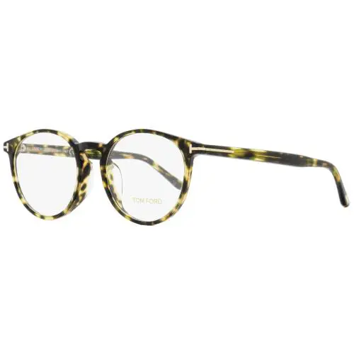 Tom Ford FT 5524/O 055 Spotty Havana Round Eyeglasses 49mm
