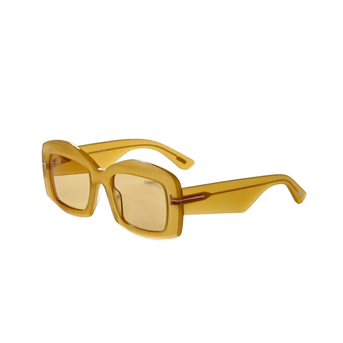 Tom Ford Women`s Fashion 53 mm Shiny Yellow Sunglasses FT1218-39E-53