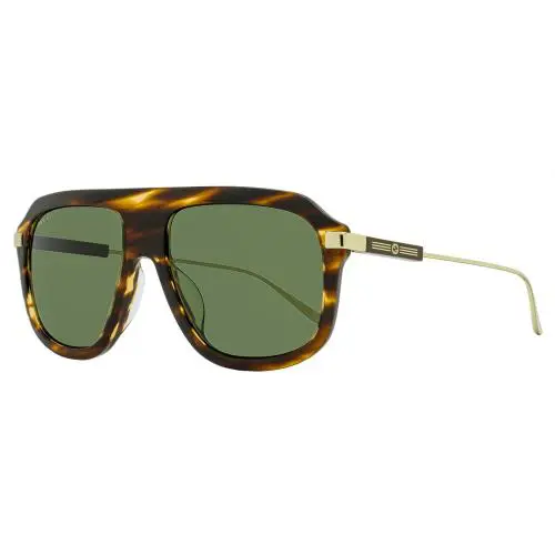 Gucci Acetate Navigator Sunglasses GG1309S 007 Havana/gold 57mm - Frame: Havana/Gold, Lens: Green