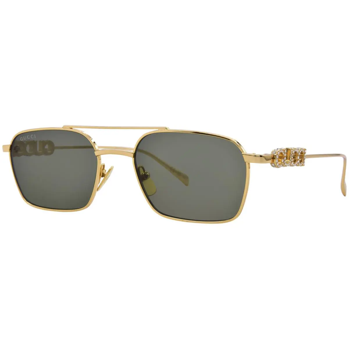 Gucci GG1804S 001 Sunglasses Women`s Gold/grey Lenses Pilot Style 54-mm - Frame: Gold, Lens: Gray