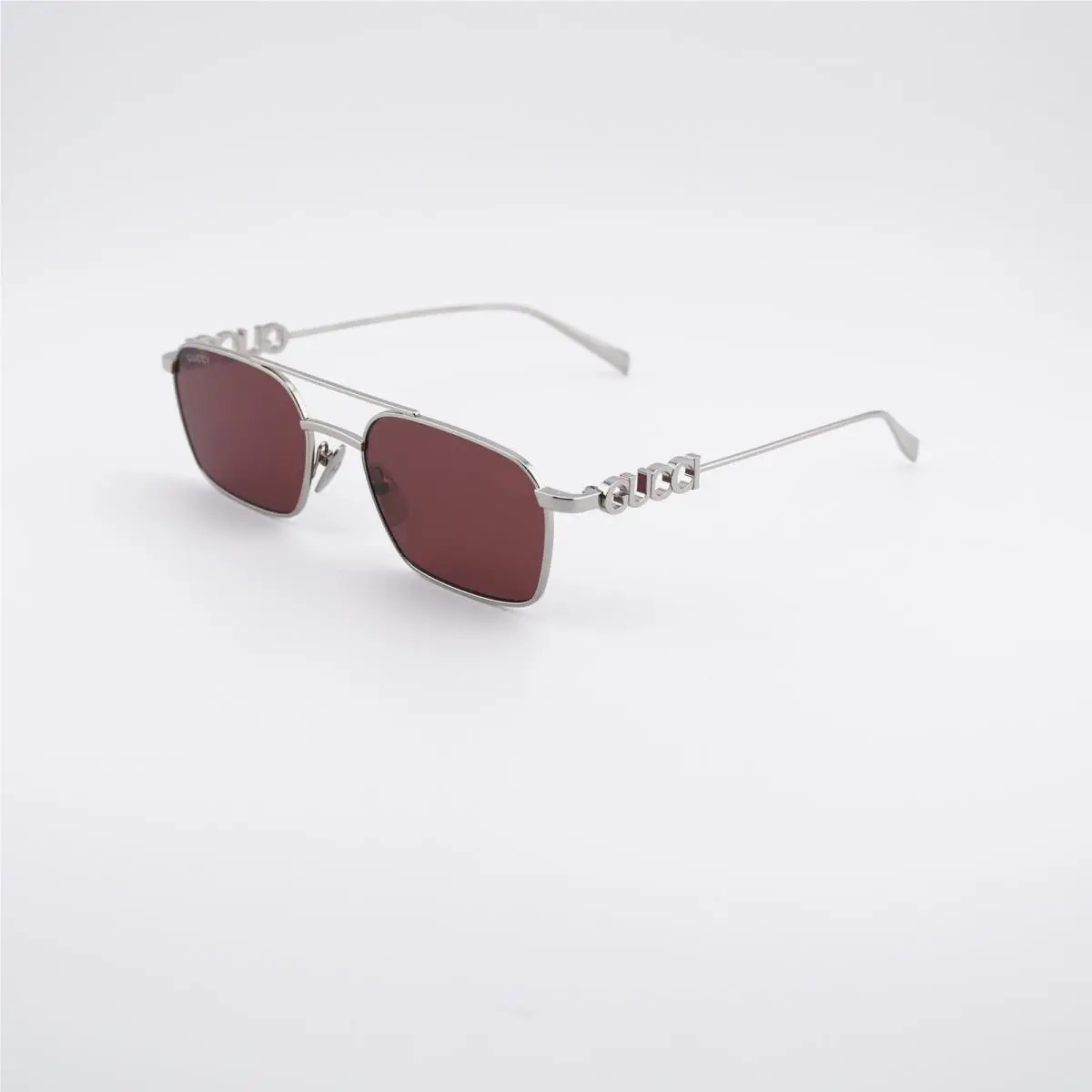 Gucci GG1804S 004 Silver/red 54-19-145 Sunglasses - Frame: Silver, Lens: Red, code: 004