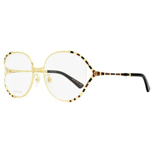 Gucci Oval Eyeglasses GG0596OA 003 Gold/black 58mm 0596