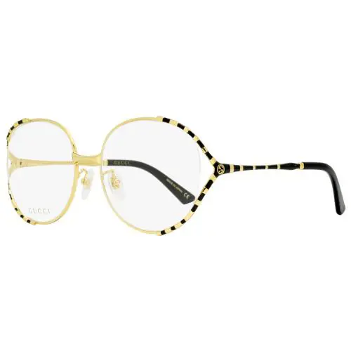 Oval Eyeglasses GG0596OA 001 Gold/black 58mm 0596 by Gucci